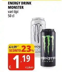 Tigros Energy drink MONSTER vari tipi offerta