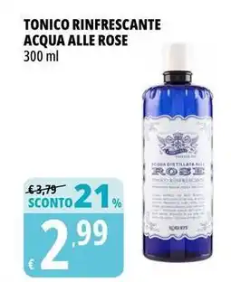Tigros Tonico rinfrescante acqua ALLE ROSE offerta