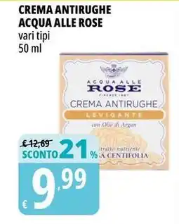 Tigros Crema antirughe acqua ALLE ROSE offerta