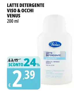 Tigros Latte detergente viso & occhi VENUS offerta