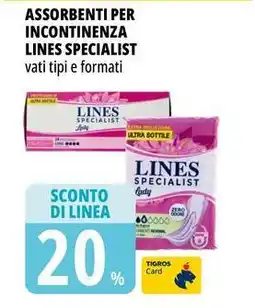 Tigros Assorbenti per incontinenza LINES SPECIALIST offerta