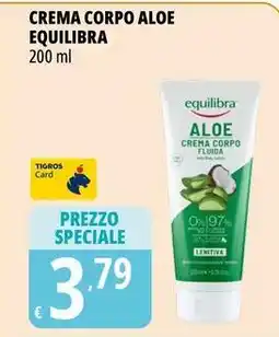 Tigros Crema corpo aloe EQUILIBRA offerta