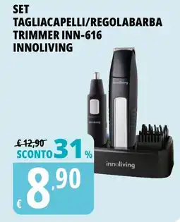 Tigros Set tagliacapelli/regolabarba trimmer inn-616 INNOLIVING offerta