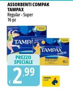 Tigros Assorbenti compak TAMPAX offerta