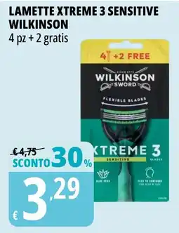 Tigros Lamette xtreme 3 sensitive WILKINSON offerta