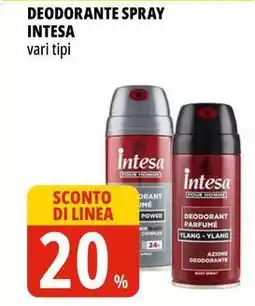 Tigros Deodorante spray INTESA vari tipi offerta