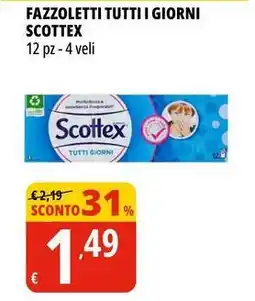 Tigros Fazzoletti tutti i giorni SCOTTEX offerta
