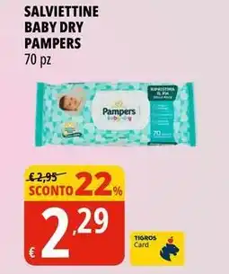 Tigros Salviettine baby dry PAMPERS offerta