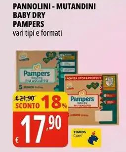 Tigros Pannolini - mutandini baby dry PAMPERS offerta