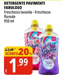 Tigros Detergente pavimenti FABULOSO offerta