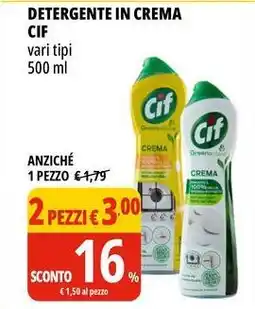 Tigros Detergente in crema CIF offerta