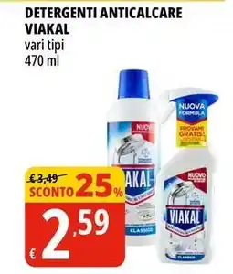 Tigros Detergenti anticalcare VIAKAL offerta