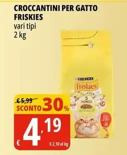 Tigros Croccantini per gatto FRISKIES offerta