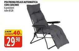 Tigros Poltrona relax automatica con cuscino offerta