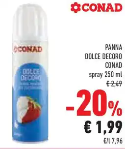 Conad Superstore Panna dolce decoro CONAD spray offerta