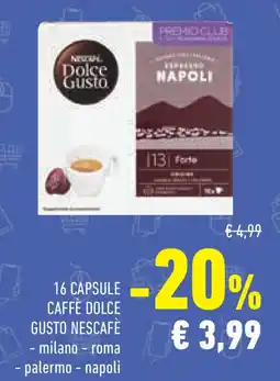 Conad Superstore 16 capsule caffè dolce gusto NESCAFÉ offerta