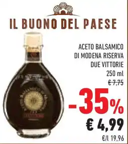 Conad Superstore Aceto balsamico di modena riserva DUE VITTORIE offerta