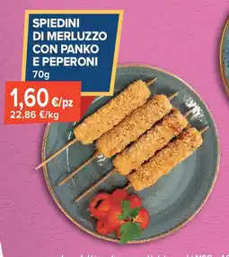 Sapore di Mare Spiedini di merluzzo con panko e peperoni offerta
