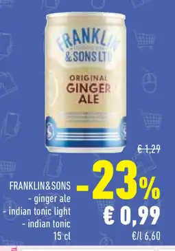 Conad Superstore Franklin & sons - ginger ale indian tonic light - indian tonic offerta
