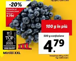 Lidl Mirtilli XXL offerta