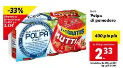 Lidl Mutti Polpa di pomodoro offerta