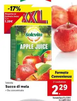 Lidl Solevita Succo di mela offerta