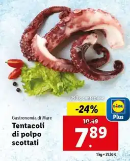 Lidl Tentacoli di polpo scottati offerta