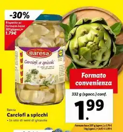 Lidl Baresa Carciofi a spicchi offerta