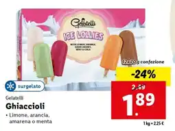 Lidl Gelatelli Ghiaccioli offerta