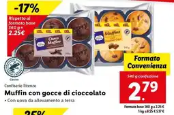 Lidl Muffin con gocce di cioccolato offerta