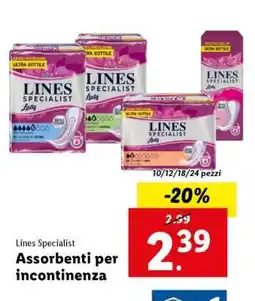 Lidl Lines Specialist Assorbenti per incontinenza offerta