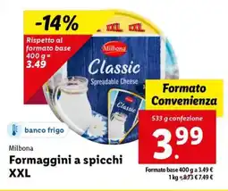 Lidl Milbona Formaggini a spicchi XXL offerta