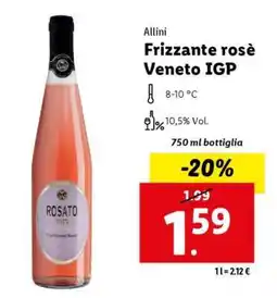 Lidl Allini Frizzante rosè Veneto IGP offerta