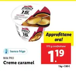 Lidl Milk Pro Creme Caramel offerta
