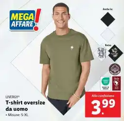 Lidl LIVERGY T-shirt oversize da uomo offerta