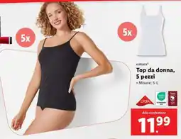 Lidl esmara Top da donna, 5 pezzi offerta
