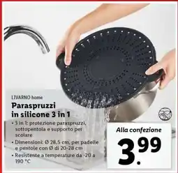 Lidl LIVARNO home Paraspruzzi in silicone 3 in 1 offerta