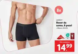 Lidl LIVERGY Boxer da uomo, 8 pezzi offerta
