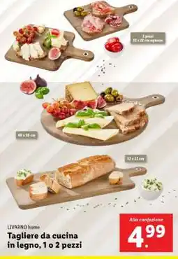 Lidl LIVARNO home Tagliere da cucina in legno, 1 o 2 pezzi offerta