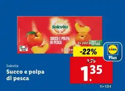Lidl Solevita Succo e polpa di pesca offerta