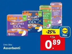 Lidl Lines Idea Assorbenti offerta