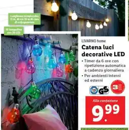 Lidl LIVARNO home Catena luci decorative LED offerta