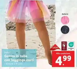 Lidl Gonna in tulle con leggings corti offerta