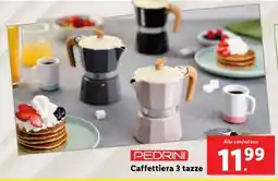 Lidl PEDRINI Caffettiera 3 tazze offerta