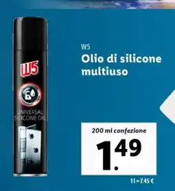 Lidl W5 Olio di silicone multiuso offerta