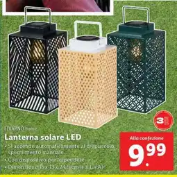 Lidl LIVARNO home Lanterna solare LED offerta
