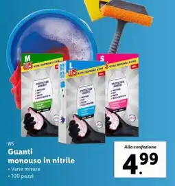 Lidl W5 Guanti monouso in nitrile offerta