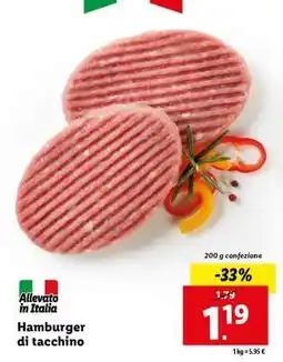 Lidl Hamburger Di Tacchino offerta