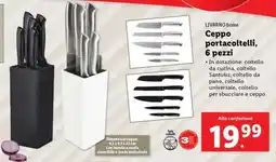 Lidl LIVARNO home Ceppo portacoltelli, 6 pezzi offerta