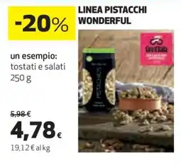 Coop Linea Pistacchi Wonderful offerta